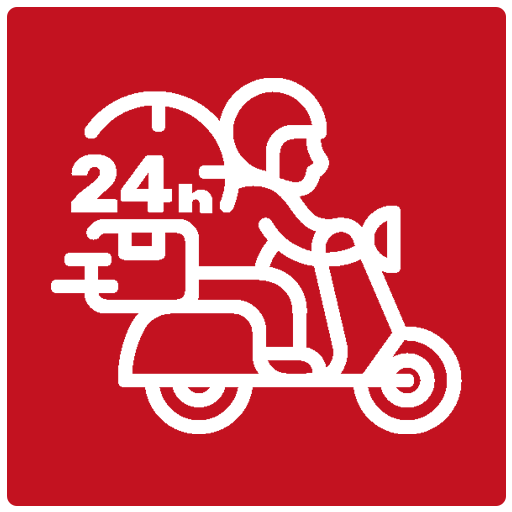 Gece motor kurye icon